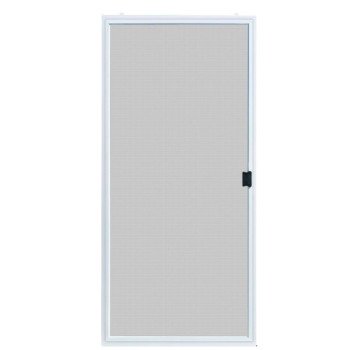 Screen Tight PSD30W Patio Screen Door, 30 to 36 in W Opening, 77-3/8 to 80 in H Opening, Aluminum Frame, White