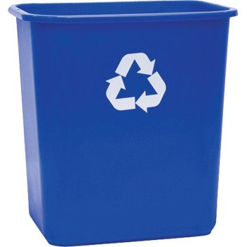 United Solutions ECOSense WB0084 Recycling Waste Basket, 7 gal Capacity, Plastic, Blue