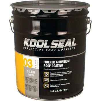 Kool Seal KS0024300-20 Roof Coating, Silver, 5 gal, Pail, Liquid