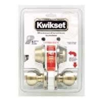 Kwikset 690P 5CP 6ALRCSK6 Combination Lockset, Knob Handle, Polo Design, Antique Brass, 3 Grade