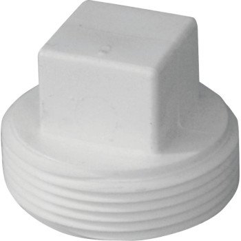 Canplas 193057S Threaded Plug, 6 in, MNPT, PVC, White