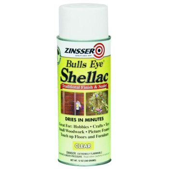 Zinsser 00408 Shellac, Mid-Tone, Clear, Liquid, 12 oz, Can