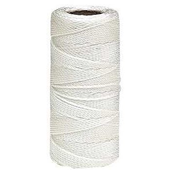 Baron 58401 Twine, #18 Dia, 1050 ft L, 13 lb Working Load, Nylon/Poly, White