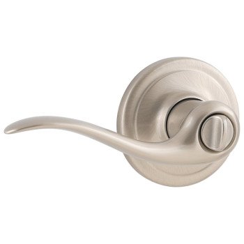 Weiser Toluca Series 9GLA3310-049 Privacy Lever, Satin Nickel, Residential, Universal Hand, 2 Grade