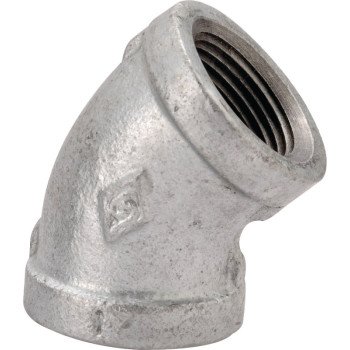 ProSource 4-1/4G Pipe Elbow, 1/4 in, Threaded, 45 deg Angle, SCH 40 Schedule, 300 psi Pressure