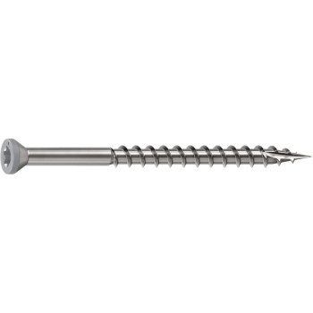 Camo 0353050ES Deck Screw, 0.163 in Thread, 2-1/2 in L, Trim Head, Star Drive, Sharp, Type-17 Point, 316 Stainless Steel