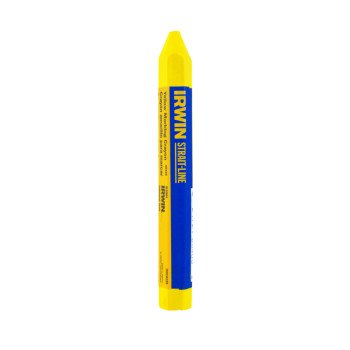 Irwin 66406 Hi-Visibility Lumber Crayon, Yellow, 1/2 in Dia, 4-1/2 in L