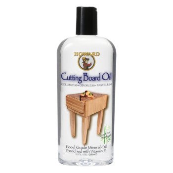 Howard BBB012 Cutting Board Oil, 12 oz, Bottle, Light Tan, Gel