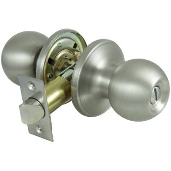 ProSource T3610V-PS Privacy Lockset, Tubular Design, Stainless Steel