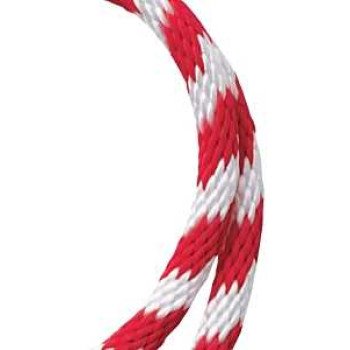 Baron 51214 Derby Rope, 3/8 in Dia, 50 ft L, 180 lb Working Load, Polypropylene, Red/White