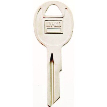 Hy-Ko 11010RA3 Automotive Key Blank, Brass, Nickel, For: AMC Vehicle Locks