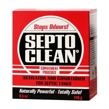 SEPTO-CLEAN 24004 Septic Cleaner Activator, Powder, Brown/Dusty Light Yellow, 240 g