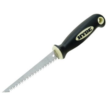 Hyde MAXXGRIP PRO Series 09016 Jab Saw, 6 in L Blade, 1 in W Blade, HCS Blade, Overmolded Handle, Redwood Handle