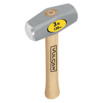 Vulcan 34520 Hammer, 3 lb Head, Drilling, Double-Striking Head, Steel Head