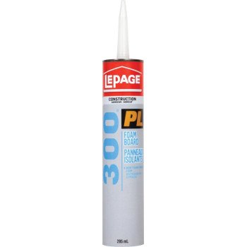 LePage 1113123 Foamboard Adhesive, Tan, 825 mL Cartridge