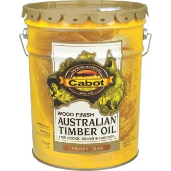 Cabot 19400 Series 140.0019458.008 Australian Timber Oil, Honey Teak, Liquid, 5 gal, Pail