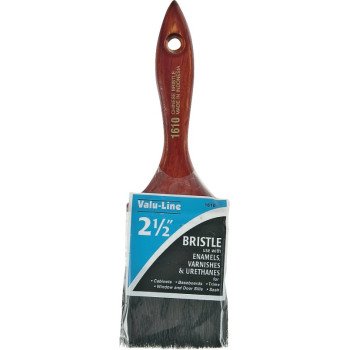 Linzer 1610-2.5 Varnish/Wall Brush, 2-1/2 in W, 2-1/4 in L Bristle, China Bristle, Varnish Handle