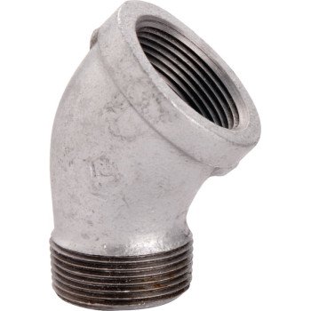 ProSource PPG121-40 Street Pipe Elbow, 1-1/2 in, Threaded, 45 deg Angle, SCH 40 Schedule, 300 psi Pressure