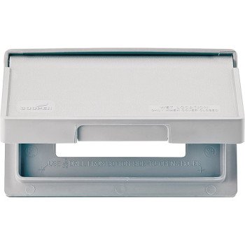 Eaton Wiring Devices S3966 Cover, 7 in L, 4-1/2 in W, Rectangular, Thermoplastic, Gray, Electro-Plated