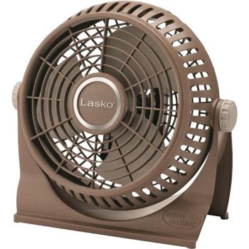 Lasko Breeze Machine 505 Desk Fan, 120 V, 10 in Dia Blade, 2-Speed, 435 cfm Air, Brown