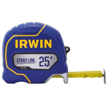 Irwin Strait-Line IWHT39393S Tape Measure, Double-Sided Blade, 25 ft L Blade, 1-1/4 in W Blade, 13 ft Standout