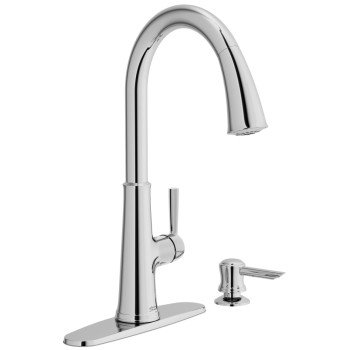 American Standard Maven Series 9319300.002 Pull-Down Kitchen Faucet with Soap Dispenser, 8-5/8 in, Chrome Plated, Metal