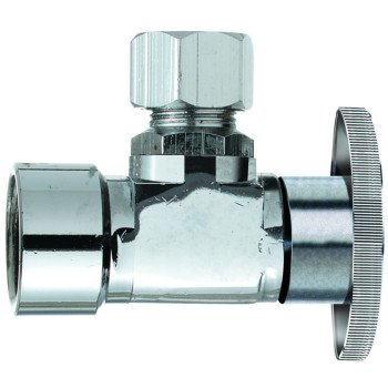 Plumb Pak PP20050LF Shut-Off Valve, 3/8 x 3/8 in Connection, FIP x Compression, Brass Body