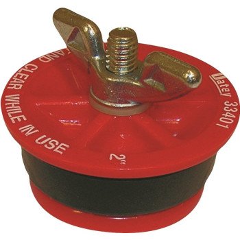 Oatey 33401 Test Plug, 2 in Connection, Plastic, Red