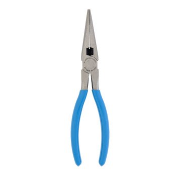 Channellock 317 Nose Plier, 8 in OAL, 2-1/4 in Jaw Opening, Blue Handle, Ergonomic Handle, 7/8 in W Jaw, 2.36 in L Jaw