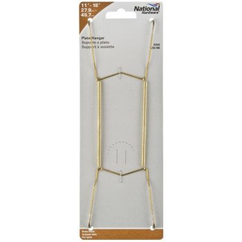 National Hardware V2525 Series N259-986 Plate Hanger, Steel, Brass