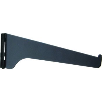 Knape & Vogt 180 BLK 8 Shelf Bracket, 8 in L, Steel, Powder-Coated