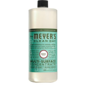 Mrs. Meyer's Clean Day 14440 Cleaner, 32 oz Bottle, Liquid, Basil