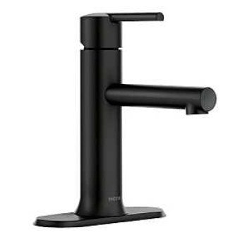 Moen 84770BL Bathroom Faucet, 1.2 gpm, 1-Faucet Handle, 1, 3-Faucet Hole, Metal, Matte Black, 4 in Faucet Centers