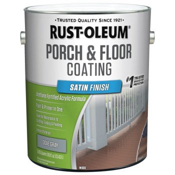 Rust-Oleum 320417 Porch and Floor Coating, Dove Gray, Liquid, 1 gal, Can