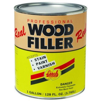 Leech Adhesives LWF-73 Wood Filler, Liquid, Solvent, Natural, 1 gal Can