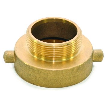 Abbott Rubber JBHA-075 Hydrant Adapter, 2-1/2 x 3/4 in, NST x GHT, Brass