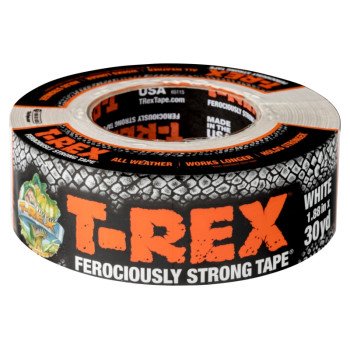 T-Rex 241534 Duct Tape, 30 yd L, 1.88 in W, White