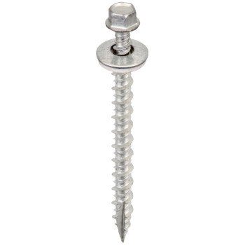 Acorn International SW-MW143G250 Screw, 3 in L, High-Low Thread, Hex Drive, Type 17 Point, Galvanized, 250/BAG