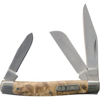 OLD TIMER 34OTW Folding Pocket Knife, 2.4 in L Blade, 7Cr17 High Carbon Stainless Steel Blade, 3-Blade