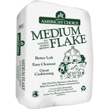 America's Choice 273.0P2MEDAC Flake Animal Bedding, Wood, Natural