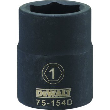 DEWALT DWMT75154OSP Impact Socket, 1 in Socket, 3/4 in Drive, 6-Point, CR-440 Steel, Black Oxide