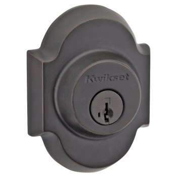 Kwikset Signature Series 980AUD 11P SMT Deadbolt, 1 Grade, Keyed Key, Zinc, Venetian Bronze, 2-3/8, 2-3/4 in Backset