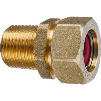 Pro-Flex PFMF-1212 Tube to Pipe Adapter, 1/2 in, MNPT, Brass