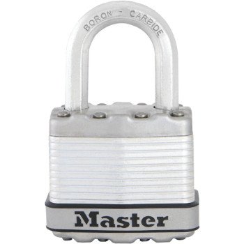 Master Lock Magnum Series M1XKAD Padlock, Keyed Different Key, 5/16 in Dia Shackle, Tough-Cut Boron Carbide Shackle