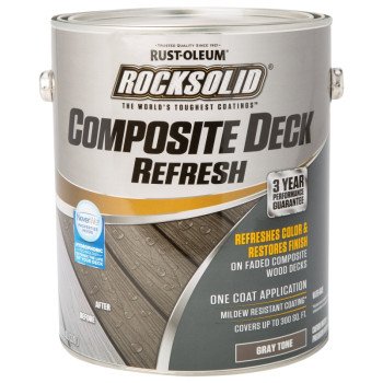 Rust-Oleum 350007 Deck Refresh Toner, Flat/Matte, Gray, Liquid, 1 gal