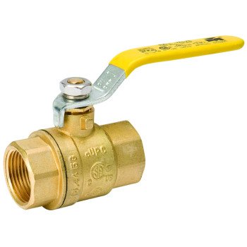 B & K 107-821NL Ball Valve, 1/4 in Connection, FPT x FPT, 600/150 psi Pressure, Manual Actuator, Brass Body