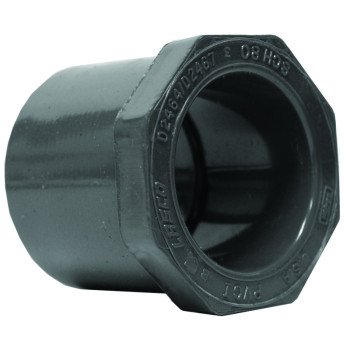 Lasco 837247BC Reducing Bushing, 2 x 1/2 in, Spigot x Slip, PVC, SCH 80 Schedule