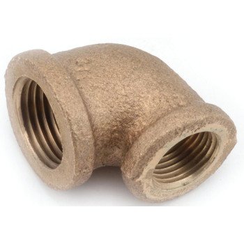 Anderson Metals 738105-1208 Reducing Pipe Elbow, 3/4 x 1/2 in, FIP, 90 deg Angle, Brass, 200 psi Pressure