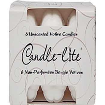 Candle-Lite 1601595 Votive Food Warmer Candle, White Candle, 10 hr Burning