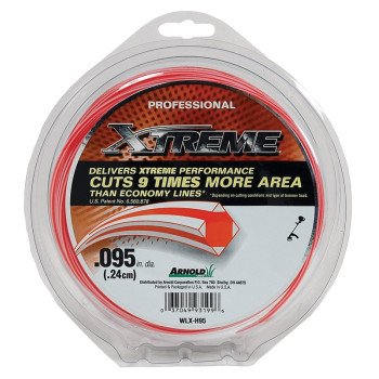 Arnold Xtreme Professional WLX-H95 Trimmer Line, 0.095 in Dia, 100 ft L, Monofilament